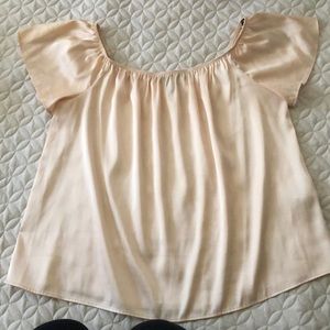 Forever 21 women’s off shoulder cream blouse